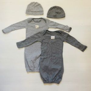 Burt’s Bees Sleep Gowns (Set of 2 with hats)